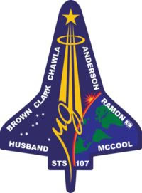 znak mise STS-107 - poslední mise raketoplánu Columbia
